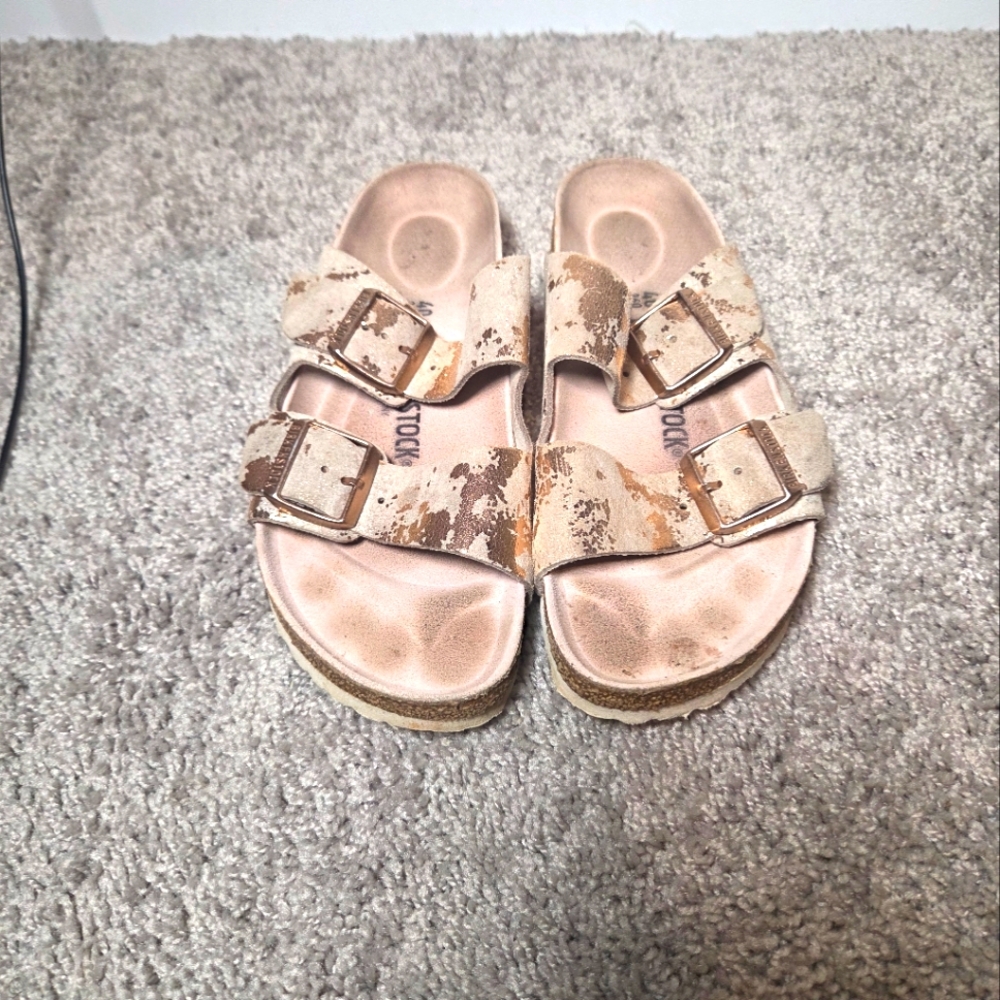 Rose Gold Camoflauge Birkenstock Sz 40